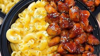 High Protein  BBQ Chicken Mac & Cheese