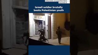 Israeli soldier violently assaults Palestinian youth in Ramallah