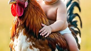 Cute babies with little animals ️️ #baby #cutebaby #cute #bestoftiktok #fyp #viral_video #viral