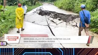 Pergeseran tanah di Lebak banten