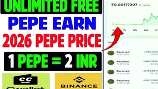 100k PEPE Daily Earn ! Top Pepe free Earning Wabsit withdar fusetpay and cwallt