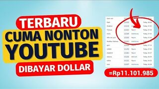 KERJA ONLINE DIBAYAR PER HARI, Dari Nonton Video Di Youtube - Cara Dapat Uang Dari Internet