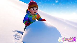 Roll the Snow | snow tube| snow valley resort| snow | Fun Winter Snowman Song for Kids 2024