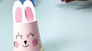 Jumping_bunny_????_#craft_#magic_[Video]_in_2024___Preschool_crafts,_Paper_crafts,_Craft_work_for_kids.