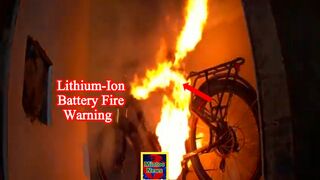 Lithium-ion battery fire warning  