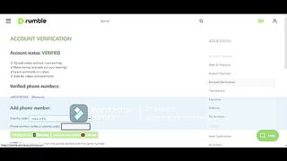 Rumble Account Verification Process