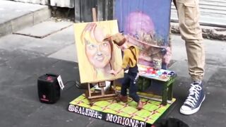 busking with painting skills