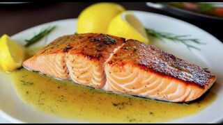 Perfect Pan Seared Salmon WithLemon Butter Sauce In 10 Minutes |Easy Salmon Recipe