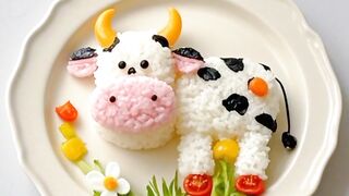 Adorable Cow Bento Art