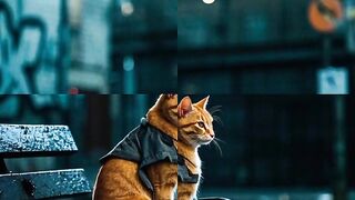 the transformation of the orange cat