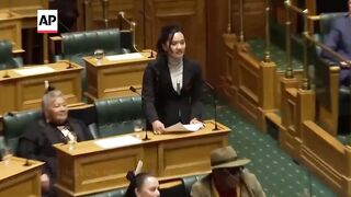 Lawmakers use haka to protest in New Zealand's parliament