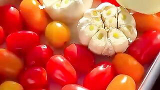 Creamy roasted cherry tomatoes &red chilli soup