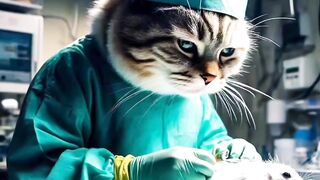 Dr. Whiskers, a skilled feline surgeon