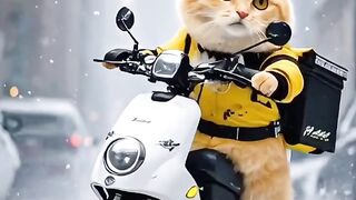 Cute cat bike ride