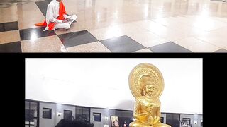 buddha vihar meditation by historic kalarama mandir bhakta (devotee  of kalarama temple) charudatta thor