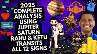 2025 Yearly Horoscope using Jupiter, Saturn, Rahu & Ketu transits - All 12 Ascendants #2025