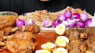 ASMR: EATING SPICY MUTTON CURRY???? FRIED RICE