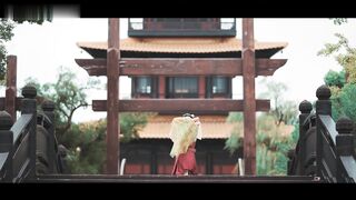 Beautiful Dancer Red Hanfu Dance