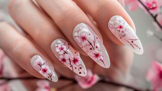 Black and White Valentine Nail Art ????????????