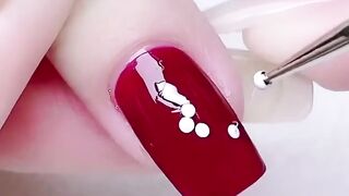 Red and White Floral Nails Design for Summer 2025