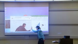 Math Professor Fixes Projector Screen (April Fools Prank)