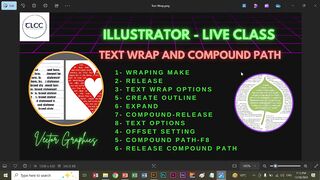 25 Illustrator Commands - Wrap Text & Compound Path TLCC LIVE CLASS