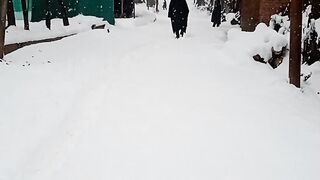 Snow enjoy kashmir