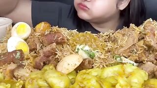 EATING SPICY MUTTON FAT CURRY????MUTTON BRIYANI