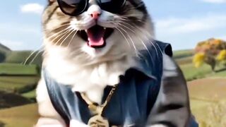 "Dangdut Vibes: The Cool Dancing Cat in the Countryside" #trending #foryoupage #viral #trendmusic #ai #song