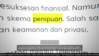 PENIPUAN ONLINE TELEGRAM SEMAKIN MERAJALELA