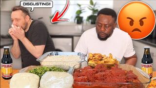 NIGERIAN FOOD IS DISGUSTING PRANK ON MY NIGERIAN FRIEND *Prank gone wrong* ????