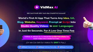 VidMax AI Review: Turns Keywords & URLs into High-Quality Videos With AI