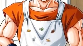 Goku in kitchen