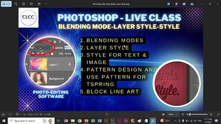 Photoshop Blending Mode, Text Style, Layer Style | TLCC LIVE CLASS