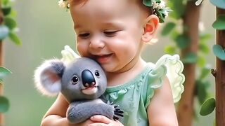 Baby with animals