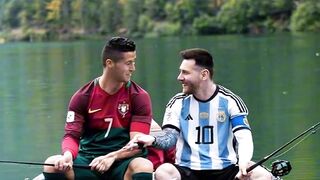 Ronaldo and Messi Fishing ????