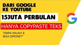 Sederhana,15Juta Perbulan Hanya Copypaste Text Di YouTube - Cara Menghasilkan Uang Di Internet