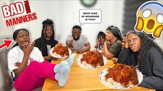 BAD TABLE MANNERS PRANK ON MY ENTIRE FAMILY OF 10| *IT ENDED REALLY BAD*