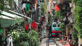 Train Street in Hanoi, Vietnam