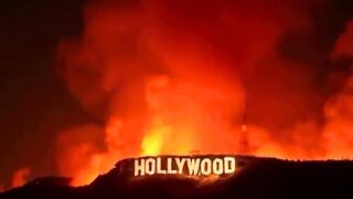 NEW FIRE Behind Universal Studios Hollywood