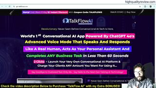 TalkFlow Al Review - Conversational Al Speaks & Responds Like A Real Human!