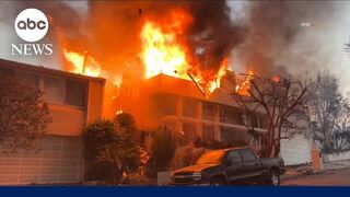 Homes still bursting into flames in LA days after the initial fire passed through