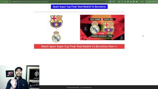 Watch Spain Super Cup Final: Real Madrid Vs Barcelona Live