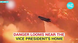 California Wildfire: Inferno Rages Near Harris' Residence | Is U.S. VP in Danger? Shocking Details..