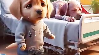 Sad story of cute dog  #ai #dog #aidog #cute #puppy #aiart #funny #story #cancer