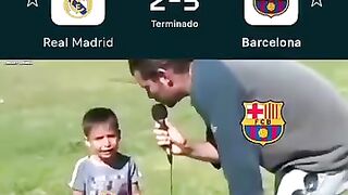 Funny children Barcelona 5-2 Real Madrid