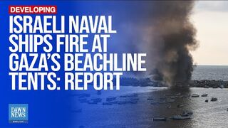 Israeli Naval Ships Fire At Gaza’s Beachline Tents