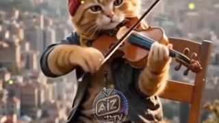 Talented Cat with Violin, Epic Scene!