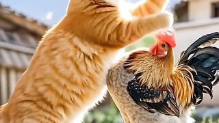 cat's deadly seduction of chicken