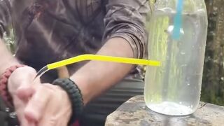 make a water tap from a bottle